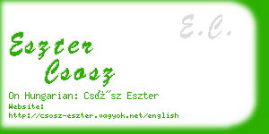 eszter csosz business card